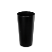 Okrągła doniczka LIILIA 30cm czarna - LAMELA