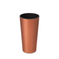 Okrągła doniczka LILIA 30cm miedziana - LAMELA