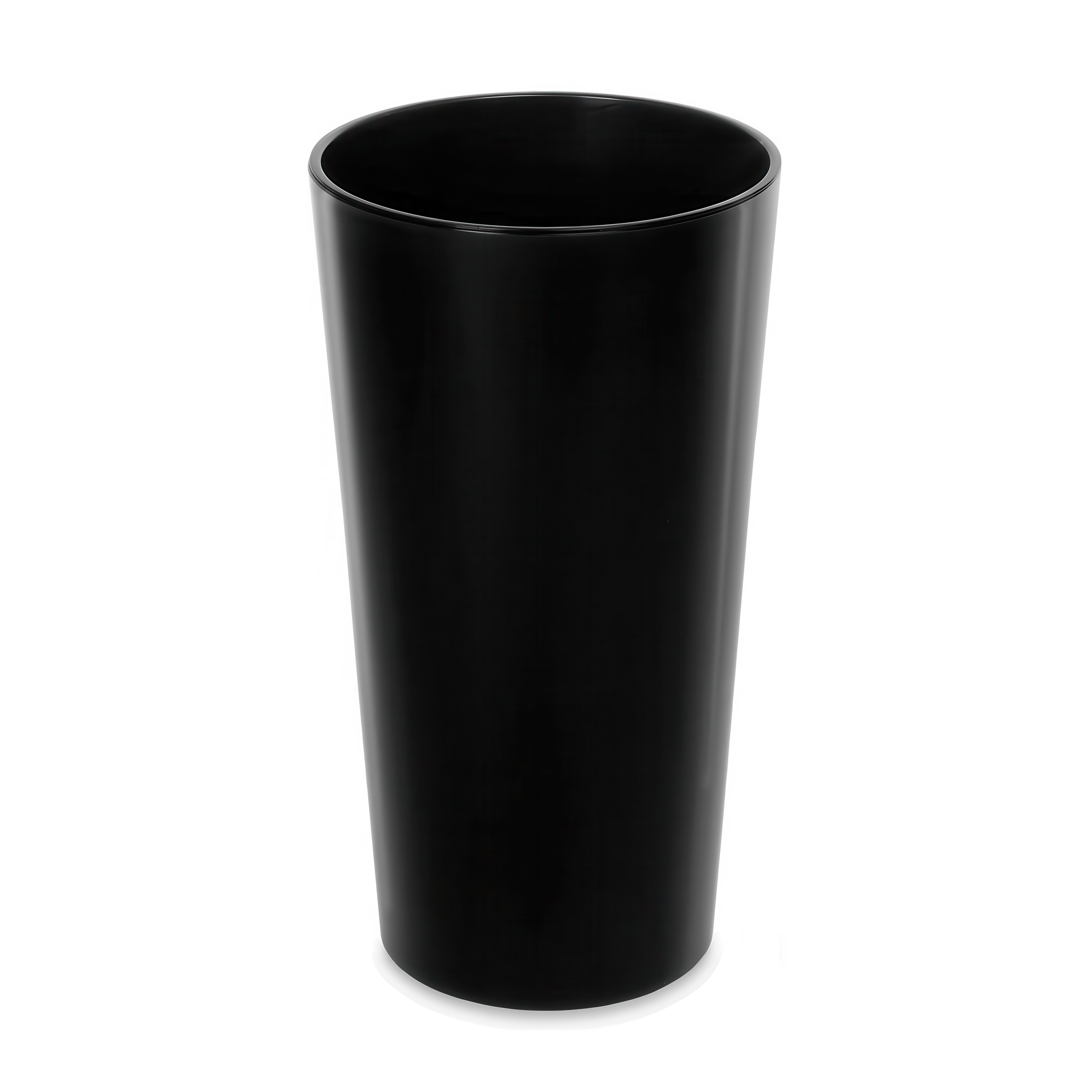 Okrągła doniczka LILIA 40cm czarna - LAMELA