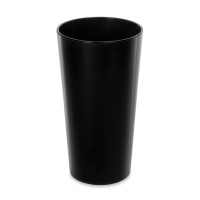 Okrągła doniczka LILIA 40cm czarna - LAMELA