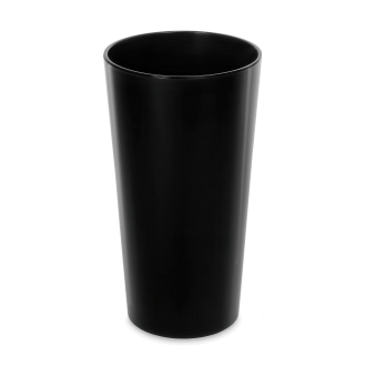 Okrągła doniczka LILIA 40cm czarna - LAMELA