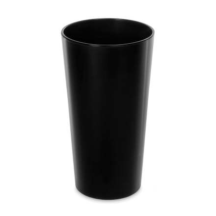 Okrągła doniczka LILIA 40cm czarna - LAMELA