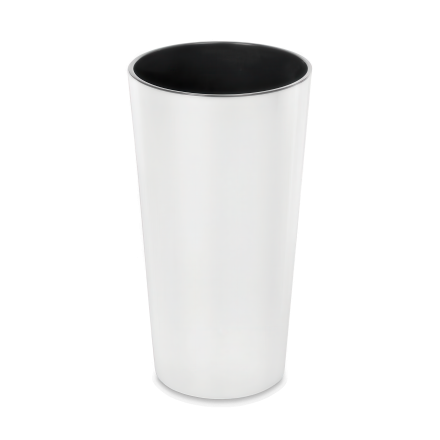 Okrągła doniczka LILIA 40cm biała - LAMELA