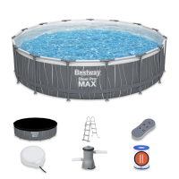 Okrągły basen STEEL PRO MAX 4,5x1m z akcesoriami