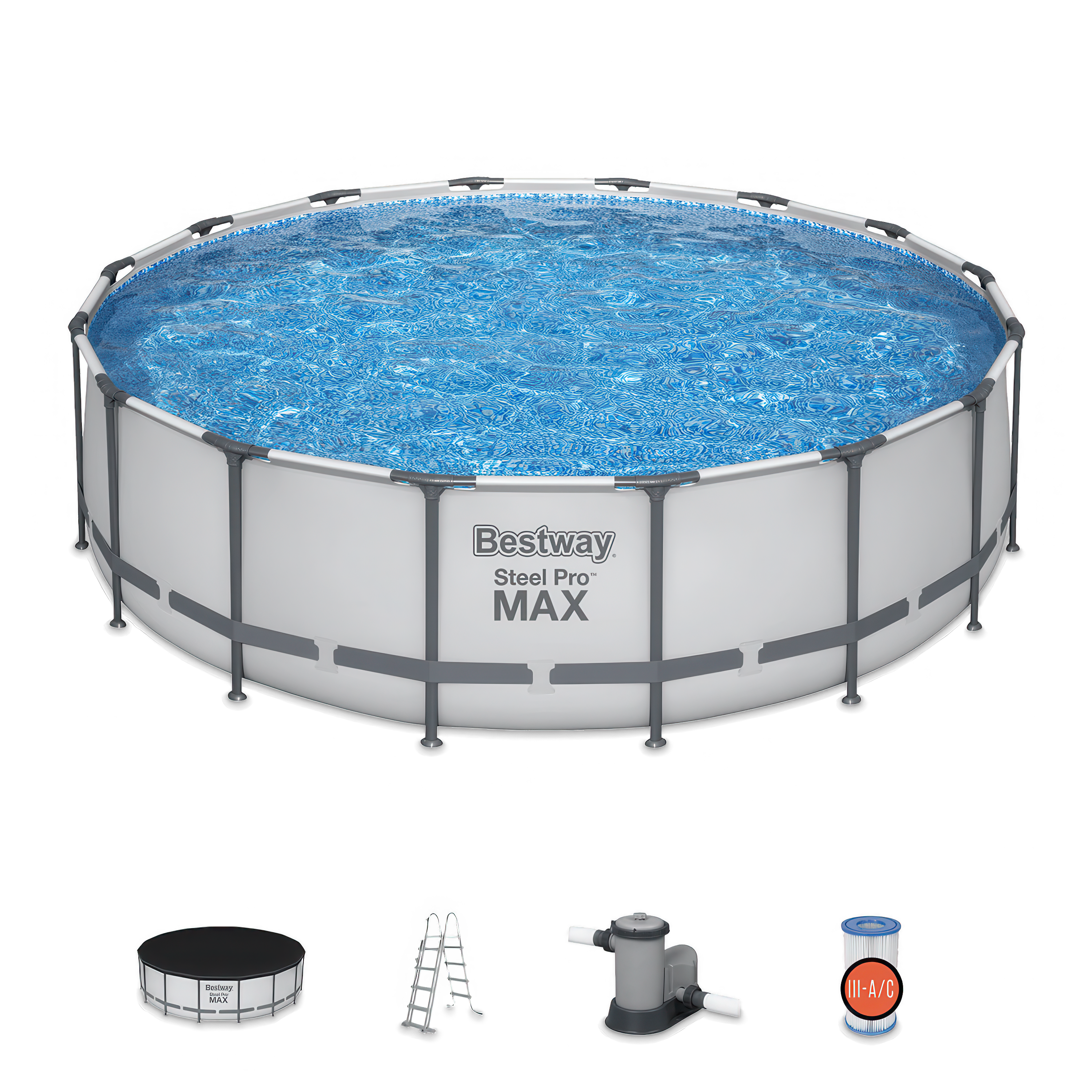 Okrągły basen na stelażu Steel Pro Max 4,88x1,22m - BESTWAY