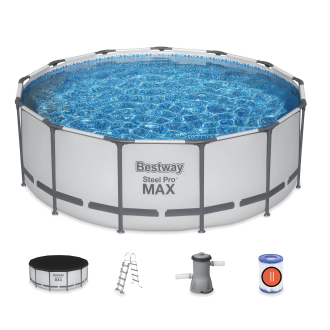 Okrągły basen STEEL PRO MAX 4x1,2m z akcesoriami