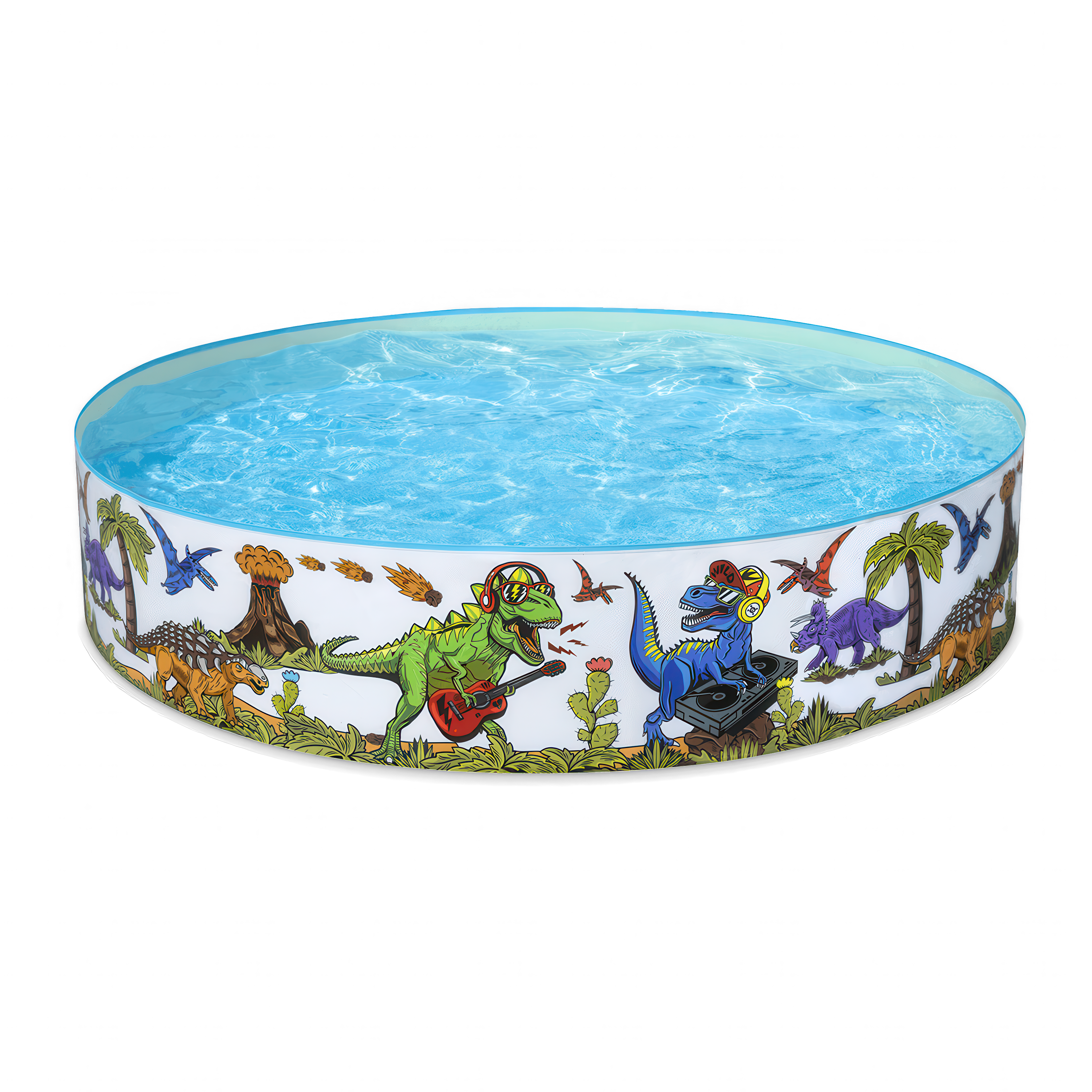 Okrągły basen z dinozaurami dla dzieci