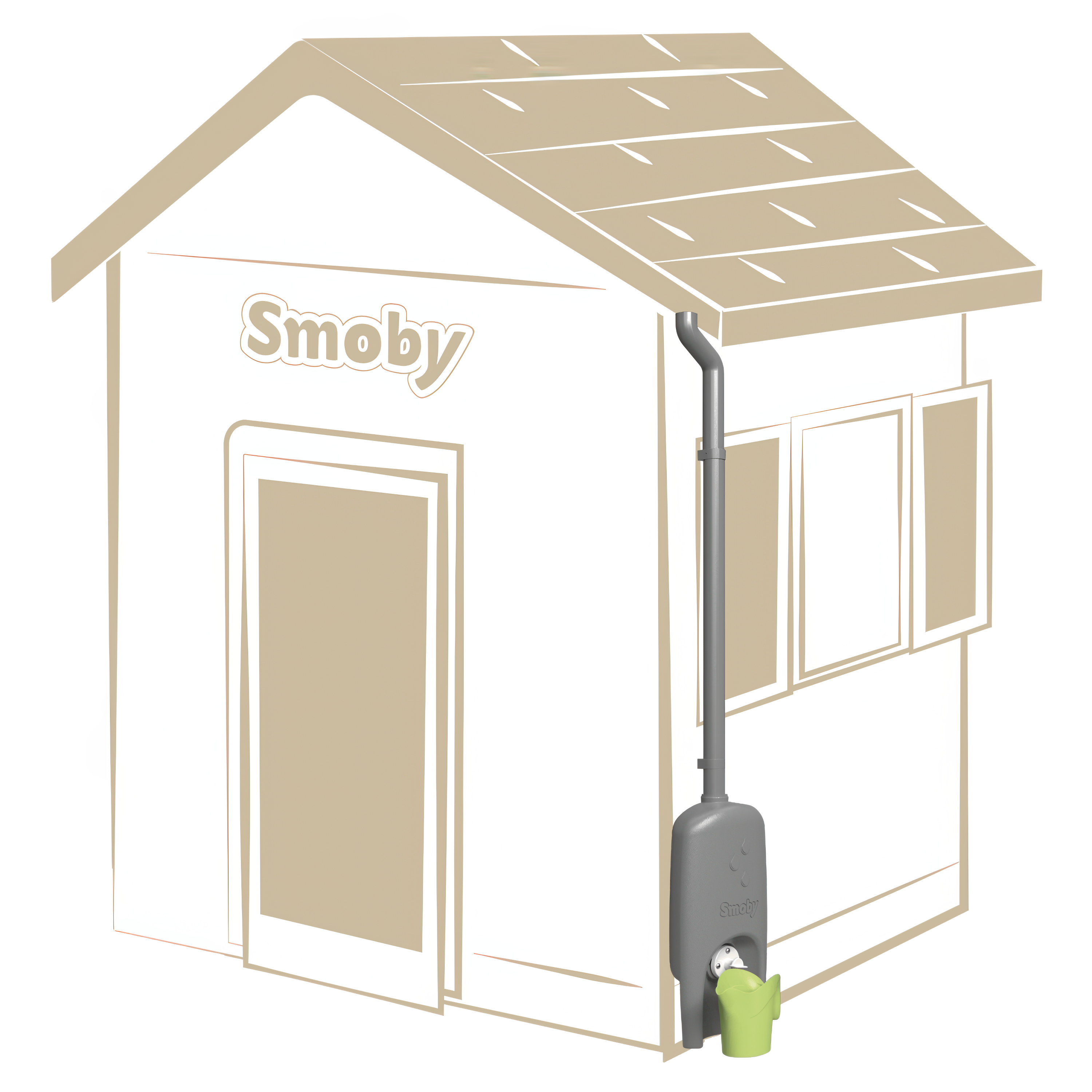 Rynna z konewką i zbionikiem - Smoby - schemat