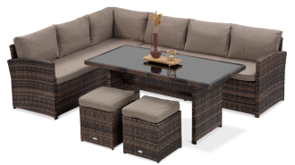 Salo narożnik w kolorze brązowym