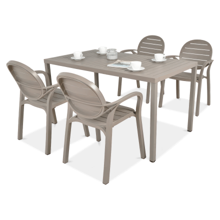 Komplet ogrodowy Nardi PALMA/CUBE 140 4+1 Tortora