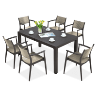 Meble jadalniane Novussi SEGINUS 6+1 Brown/Desert Brown