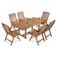 Meble jadalniane drewniane AKADIA DINING 200/6+1 - FOCUS GARDEN