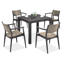 Zestaw ogrodowy jadalniany Novussi SEGINUS 4+1 Brown/Desert Brown