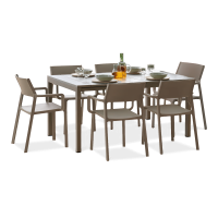 Zestaw ogrodowy Nardi TRILL/RIO - 6/140 Tortora