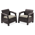 Zestaw mebli CORFU DUO Brown do ogrodu