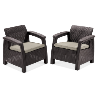 Zestaw mebli CORFU DUO Brown do ogrodu