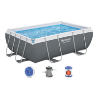 basen w zestawie z dozownikiem z pompą i i filtrem