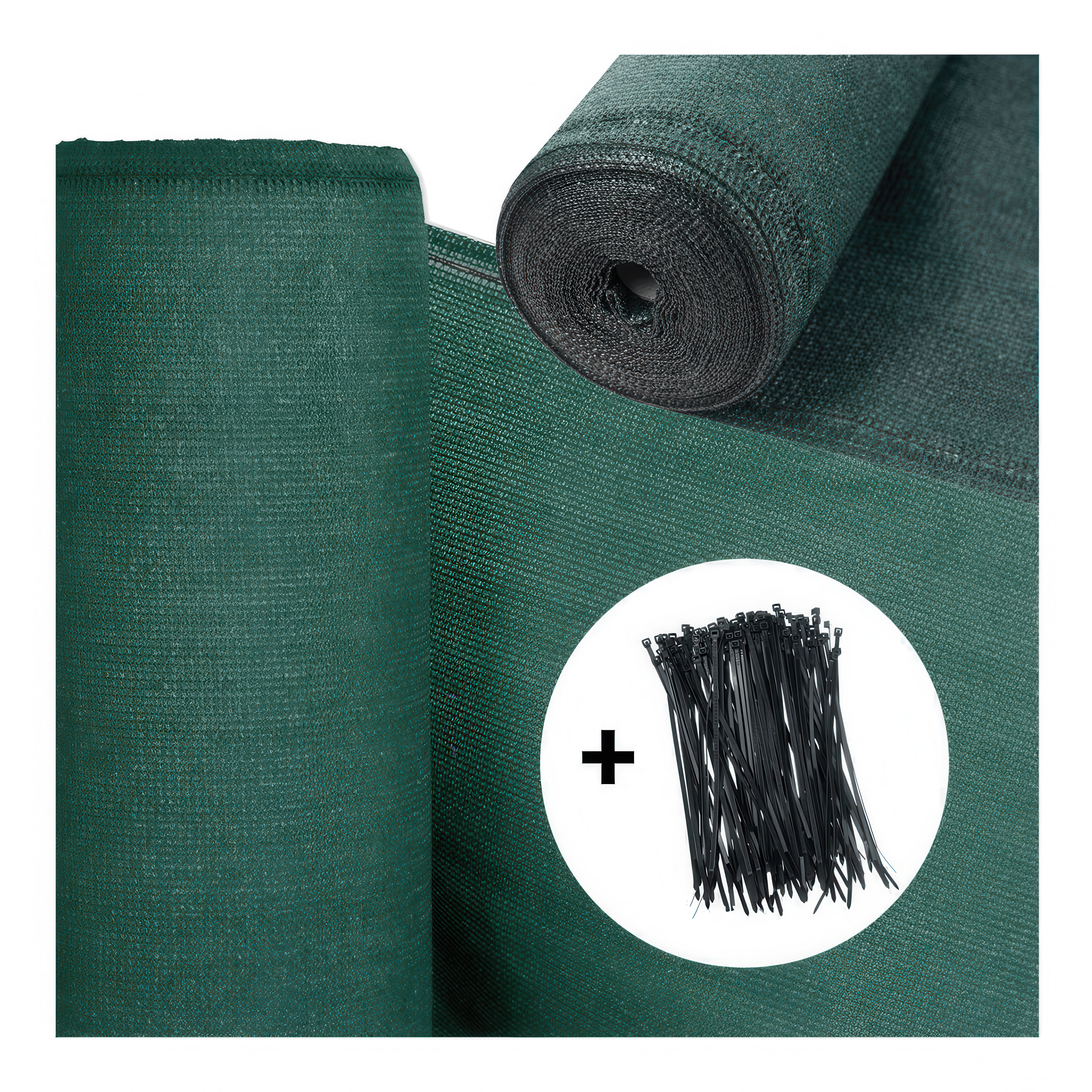 Siatka cieniująca ogrodowa w kolorze zielonym z opaskami zaciskowymi od hardmaister