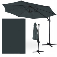 Parasol z masztem bocznym HAVANA 3m Dark Grey - Focus Garden