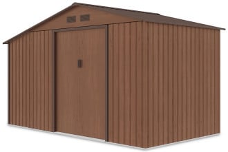 Widok boczny na domek narzędziowy MADISON 342x191cm Walnut