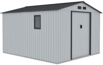 Domek narzędziowy HUDSON 277x319cm Light Grey od boku