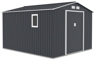 Widok na bok domku narzędziowego HUDSON 277x319cm Cold Grey