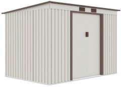 Widok z boku domku narzędziowego OREGON o wymiarach 261x181cm