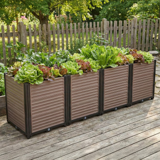 Widok na skrzynię uprawową GROW BOX XL 164x41x31cm - CULTIVO