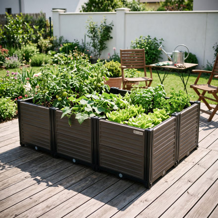 Skrzynia uprawowa TERRA CUBE M 123x82x31cm - CULTIVO — aranżacja