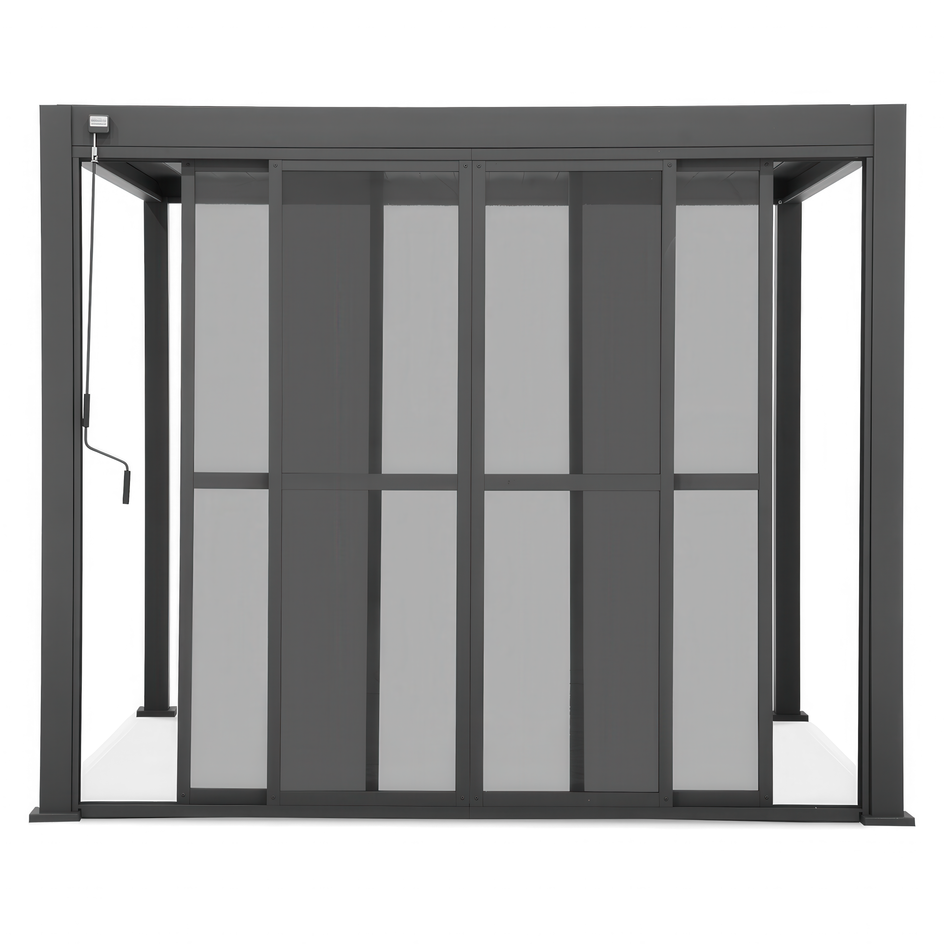 Przesuwane drzwi z poliwęglanu do pergoli PREMIUM 3m anthracite - GUTROOF