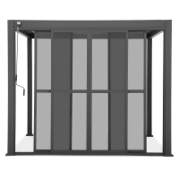 Przesuwane drzwi z poliwęglanu do pergoli PREMIUM 3m anthracite - GUTROOF