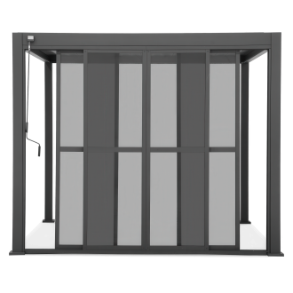 Przesuwane drzwi z poliwęglanu do pergoli PREMIUM 3m anthracite - GUTROOF