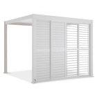 Drzwi przesuwne do pergol premium o szerokości 3m białe