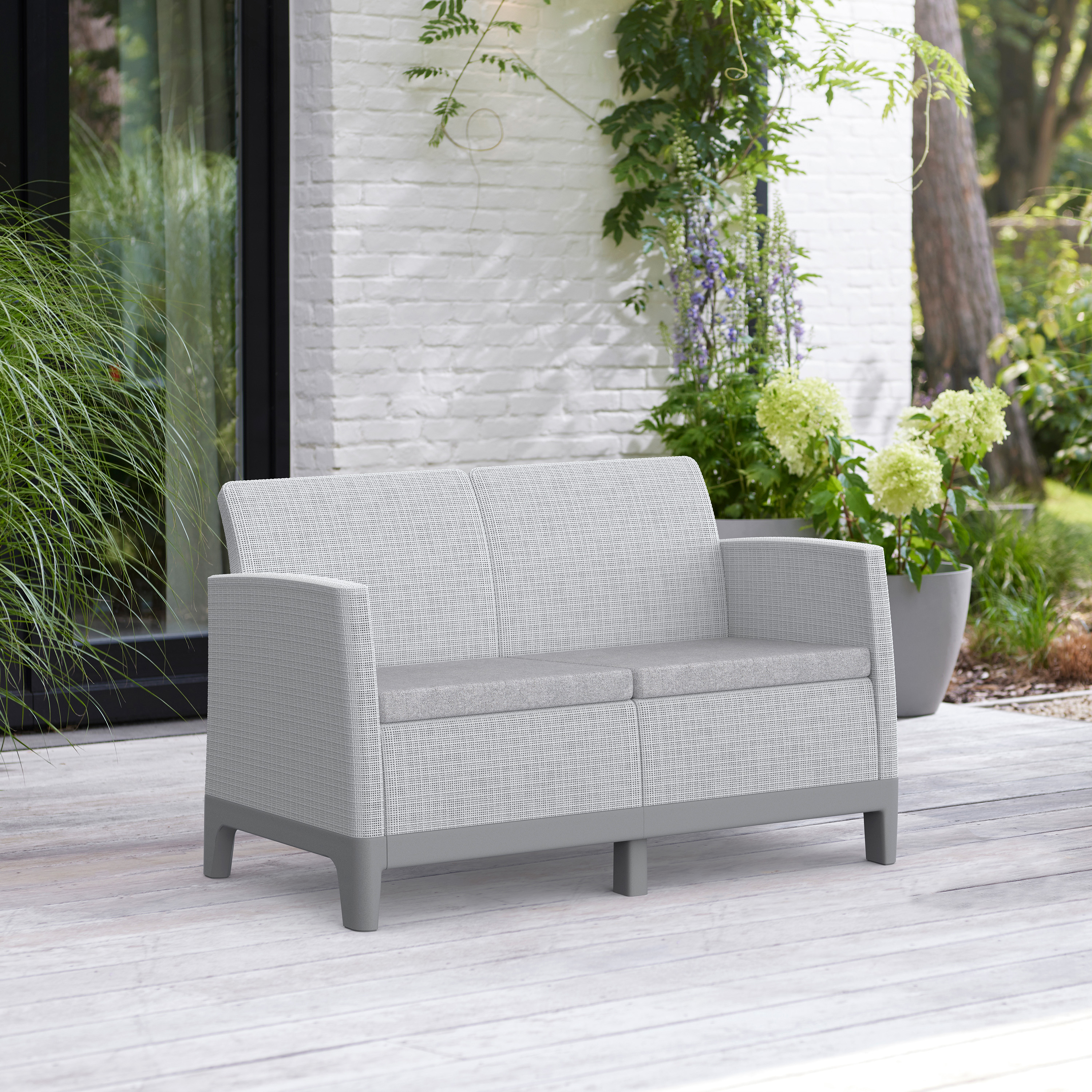 Sofa Scandi Forma 2 Ash Grey-Storm Grey / Light Grey - Keter