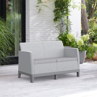 Sofa Scandi Forma 2 Ash Grey-Storm Grey / Light Grey - Keter