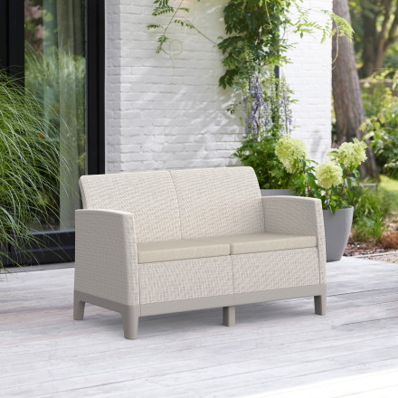Sofa Scandi Forma 2 Pebble Grey-Soft Beige / Oat - Keter