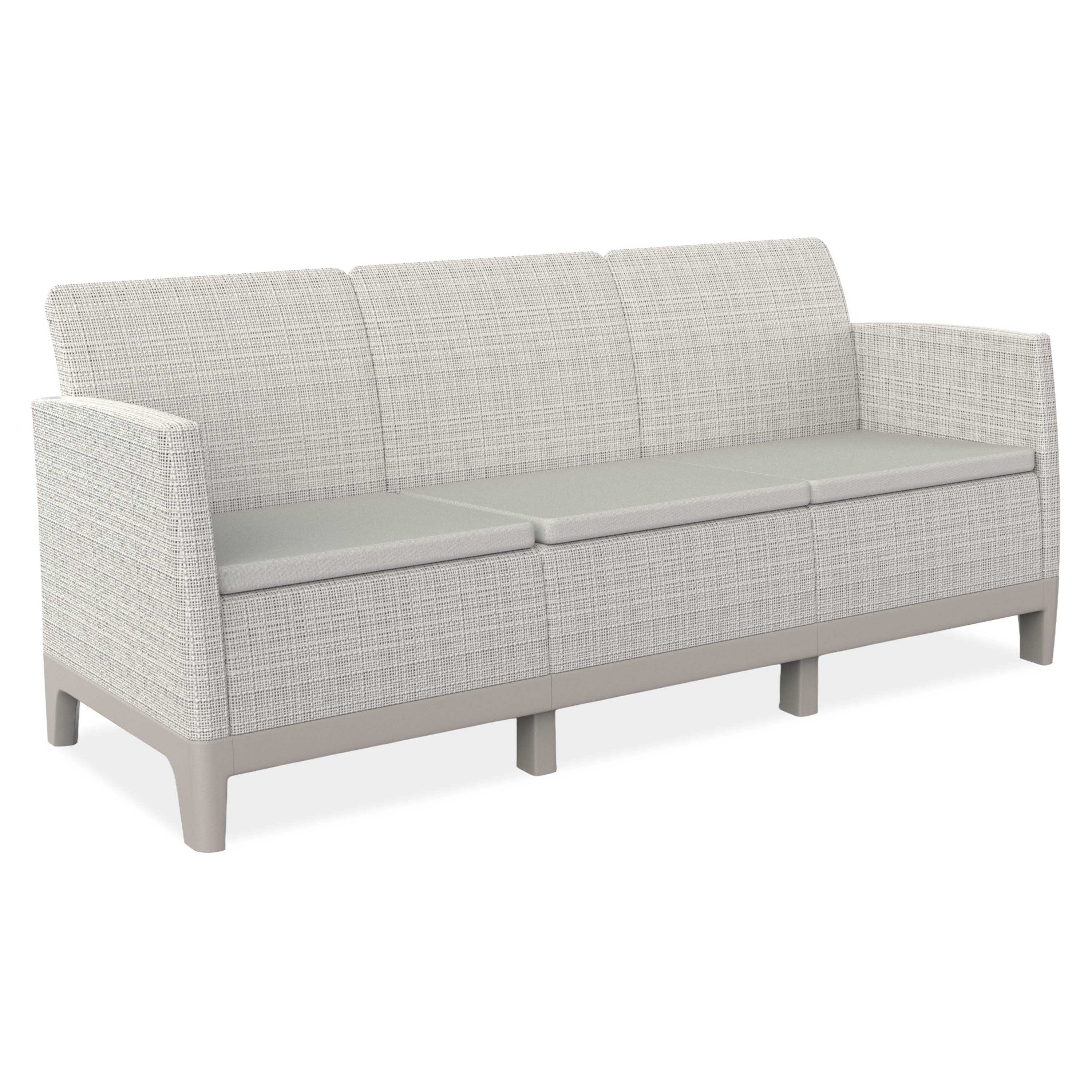 Sofa Scandi Forma 3 Pebble Grey-Soft Beige / Oat - Keter  
