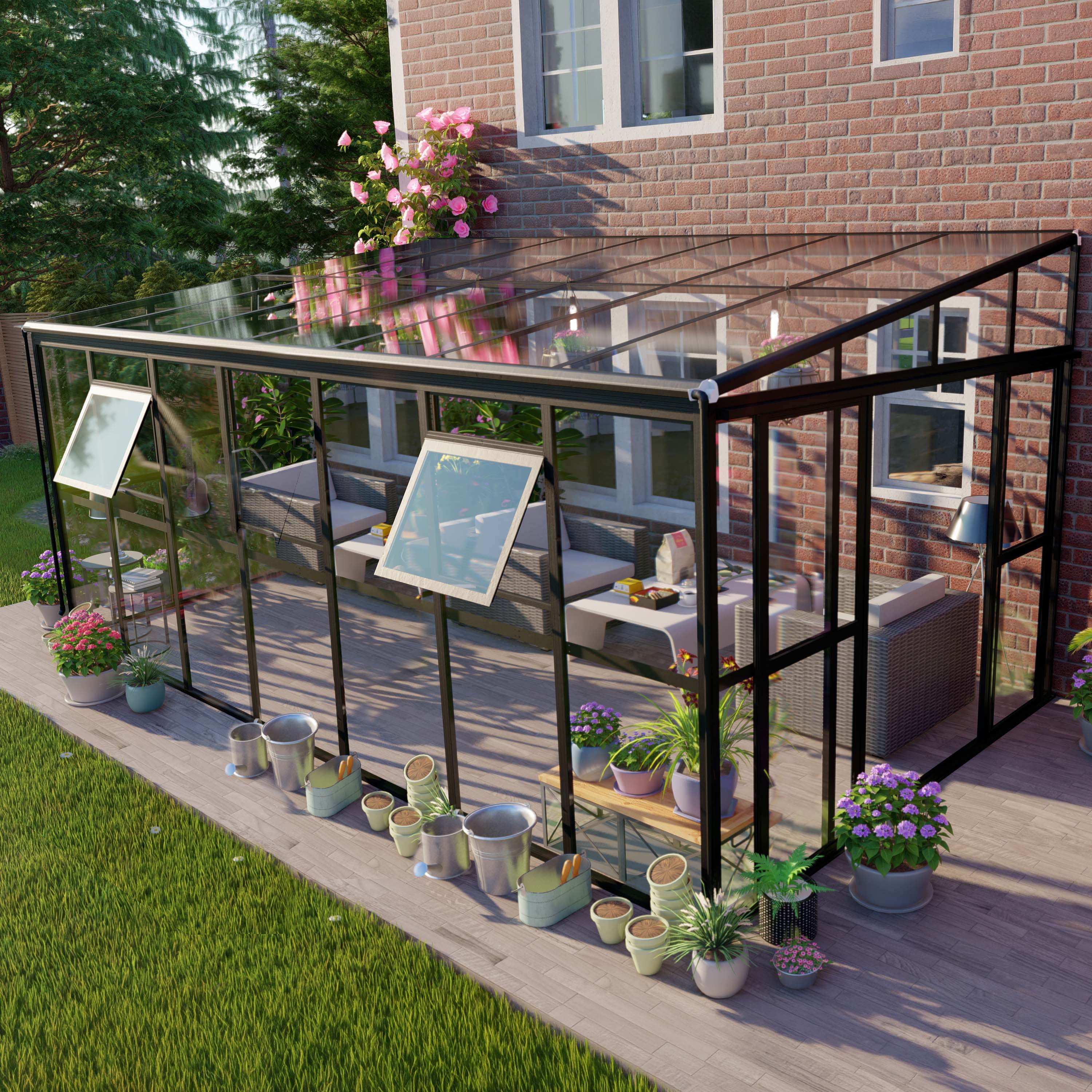 Inspiracja dekoracji w ogrodzie zimowym  SOHO 505x290cm Solid PC, Glass Gutroof 