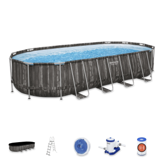 Solidny basen z niezbędnymi akcesoriami dołączonymi do zestawu