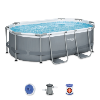 Solidny basen z niezbędnymi akcesoriami dołączonymi do zestawu