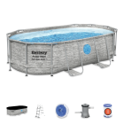 Solidny basen z niezbędnymi akcesoriami dołączonymi do zestawu