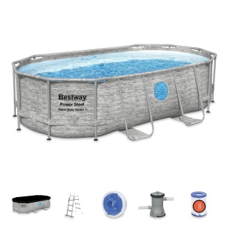 Solidny basen z niezbędnymi akcesoriami dołączonymi do zestawu