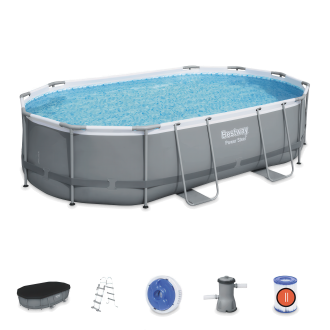 Solidny basen z niezbędnymi akcesoriami dołączonymi do zestawu