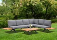 Narożnik ogrodowy SORRENTO WOOD Graphite