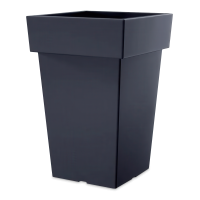 Wysoka doniczka Lofly Square 29x29x44cm antracyt - PROSPERPLAST