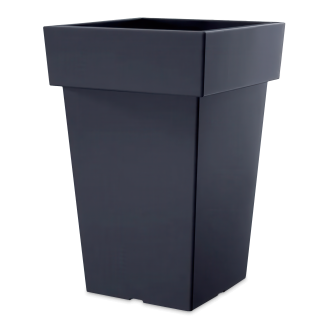 wysoka doniczka w kolorze antracytowym