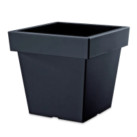 Kwadratowa doniczka Lofly Square Low 29x29x27cm antracyt - PROSPERPLAST