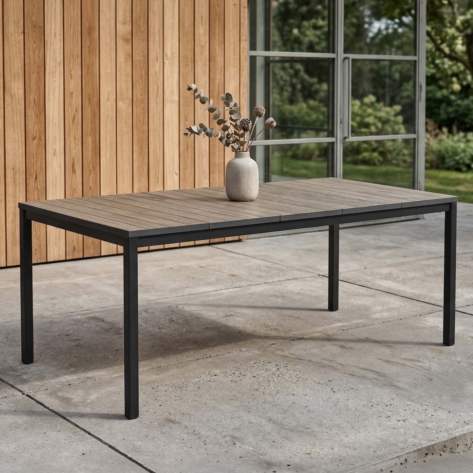 Stół jadalniany DECO PORTO NOVA 200 Black + Walnut - Keter