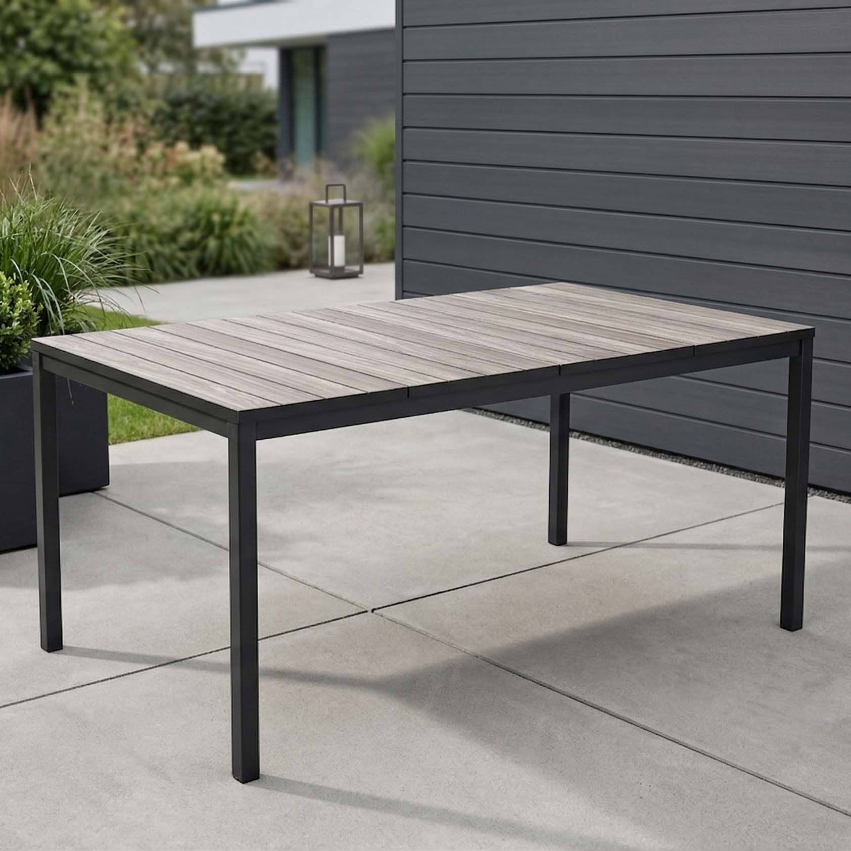 Stół jadalniany na taras DECO PORTO NOVA 160 Black + Storm - Keter