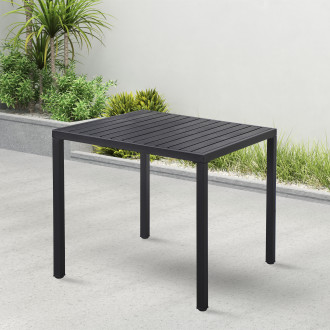 Stół ogrodowy BRIS Black Bjørkka widok boczny w aranżacji